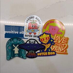 Dutch Bros Colorful Home Design Stickers Set